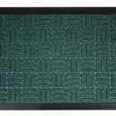 Indoor Door Mat Outdoor Front Entrance Doormat,Small Heavy Duty Rubber Outside Floor Rug for Entryway Patio Waterproof Low-Profile, Green, Size: 29.5" x 17.25"