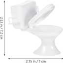TOYANDONA 6pcs Dollhouse Toilets - 1:12 Scale Miniature Toilets Mini Toilet Cake Topper for Dollhouse Bathroom Furniture Cake Decorations (White)