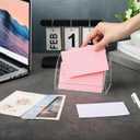 2 x Affrolling 3 x 5 Inch Acrylic Index Card Box with 100 Pcs Color Index Cards and 5 Pcs Kraft Divider Clear Flash Card Display Holder for Office Business Desktop Recipe Notecard Storage Box Study Work