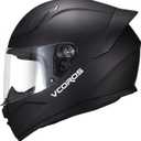 VCOROS Motorcycle Full Face Helmet for Unisex-Adults DOT Approved WS-609 Motorbike Street Bike Racing Helmets (Medium, Matte Black)