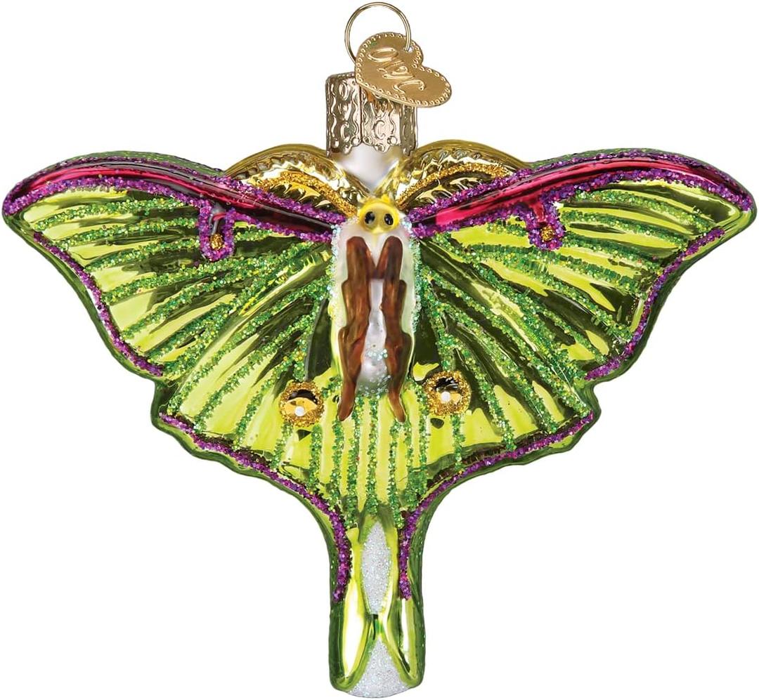 Old World Christmas Luna Moth Glass Blown Ornament for Christmas Tree