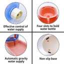 kathson Gravity Dog Water Dispenser Automatic Cat Drinking Water Station 1 Gallon Large Capacity Puppy Water Bowl for Small and Medium Dogs Cats Pink