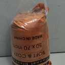 Burnt Orange Fleece Throw Blanket 50x70 for Couch Sofa Bed,Super Soft Cozy Plush Microfiber Flannel Blanket with Stripes Design Lightweight for Adults,Woman,Girls