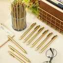Dispowreath 30pcs Thank You Pens Bulk Cute Multicolor Ballpoint Pen for Server Employee Appreciation Gifts for Social Worker Wedding Teacher Coworker Office Staff Team Nurse Baby Shower Party (Gold)