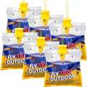 Disposable Fly Traps 6 Pack Bags Outdoor, Flies Catcher Traps with Natural Pre-Bait Refill Repellent, Reusable Stable Horse Ranch Trapper Outdoor Hanging Fly Killer Helps Control Flies