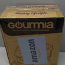 Gourmia Belgian Waffle Maker  Compact Design with Upright Storage, Adjustable Browning, and Easy-Clean Nonstick Ceramic Plates, Stainless Steel