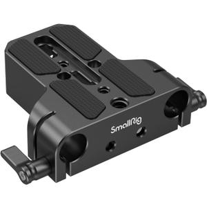 SmallRig Camera Base Plate with 15mm LWS Rod Rail Clamp, Baseplate for Sony A6500 A6600 A6300, for Canon R5 R6, for Sony A7SIII / A7III, Both for Cameras & Cages