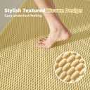TYUU Large Bathroom Rugs Non Slip Washable Bath Rugs Super Absorbent Bathroom Rug Thin Quick Dry Low Pile Bath Mats, Yellow 36"x60"