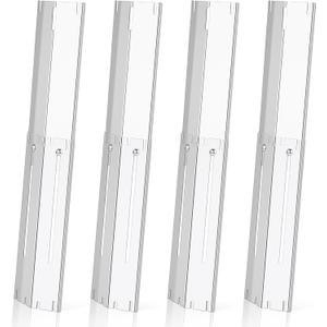 Universal Stainless Steel Adjustable Grill Heat Plates Heat Tents Heat Shields Grill Burner Cover,Compatible with Charbroil, Nexgrill, Brinkmann, Dyna Glo etc.,Extends from 11.75" up to 21" L, 4 Pack