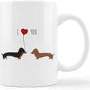 kunlisa Funny Dachshund Gifts for Women Coffee Mug,Dog Coffee Mug,Wiener Dog Gifts for Women