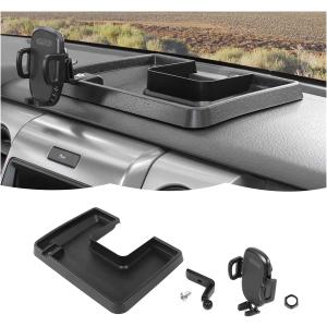 RT-TCZ Cell Phone Holder Dash Mount Holder with Storage Box Bracket Center Console Interior Accessories for Ford F150 Raptor 2009-2014