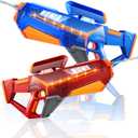 Electric Water Gun for Adults Kids - 2 Pack Powerful Automatic Squirt Gun Long Range Large Capacity, Auto Water Blaster Summer Outdoor Pool Beach Toys Gifts for 6 7 8 Year Old Boys Girls(Blue+Red)