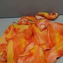 OYOANGLE Women's Tie Dye Sleeveless Criss Cross Halter Maxi Dress Pleated Backless Boho Beach Vacation Dress Large, Orange