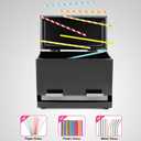 Stainless Steel Straw Dispenser Holder with Metal Lid Reusable Straw Dispenser for Restaurant Home Bar to Storage Unwrapped Straws (Black)