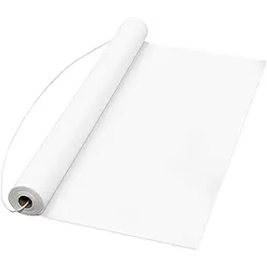 Party Essentials Plastic Disposable Aisle Runner for Wedding Ceremony Events Indoor and Outdoor on Floor Tile Grass Carpet, 50 x 3 Feet, White