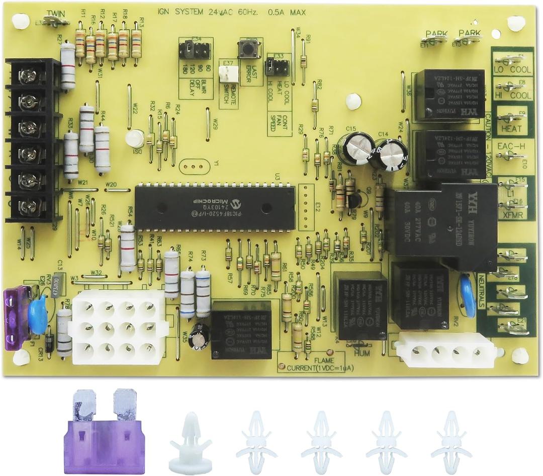 S1-33103010000 Furnace Control Circuit Board Compatible with White Rodgers 50A56-956 50A56-242 50A56-243,York,Luxaire, Coleman Integrated Control Furnaces,York 031-01267-001A