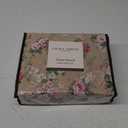 Laura Ashley - Twin Sheets, Cotton Percale Bedding Set, Lightweight & Breathable Home Decor (Ashfield Beige, Twin) (Queen)