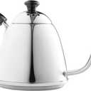 Fino Pour Over Gooseneck Coffee Kettle, 18/8 Stainless Steel, 6-Cup, 1L Capacity