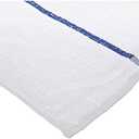 White Cotton Bar Towel w/Blue Stripe, 16" x 19", Pack 26
