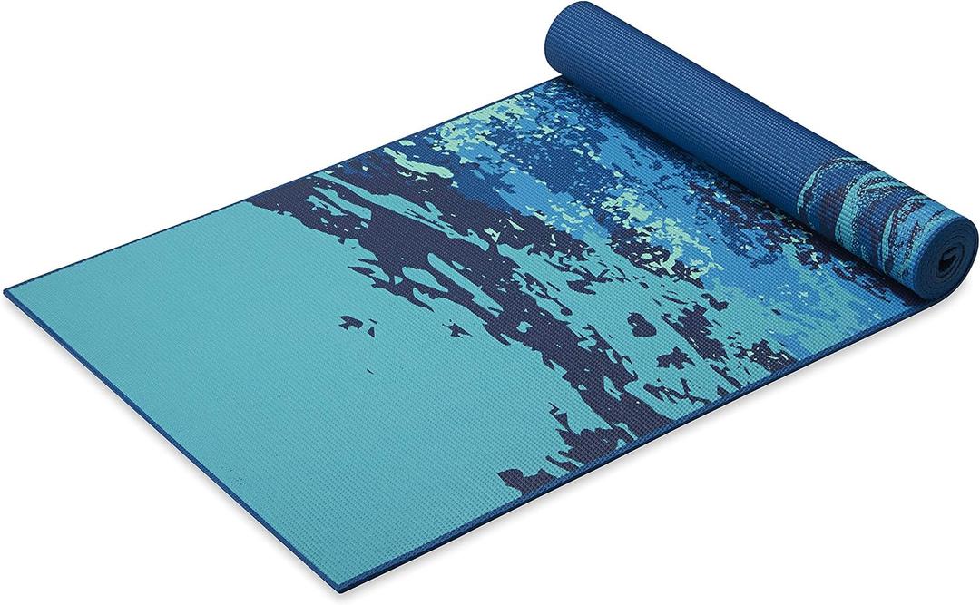 Gaiam Yoga Mat - Premium Print Reversible Extra Thick Non Slip Exercise & Fitness Mat for All Types of Yoga, Pilates & Floor Workouts