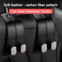 GYUY2 Pack Car Seat Headrest Hooks, Heavy Duty Back of Seat Organizer with Carbon Fiber Design - Universal Car Accessories for Hanging Grocery Bags, Handbags, Purses, Shopping Bags