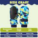 Kids Ski Gloves Waterproof Winter Snow Snowboarding Gloves Non Slip Windproof Sport Mittens for Boys Girls Youth Sledding Riding Driving Hiking (3-6 Years, Dinosaur MC02)