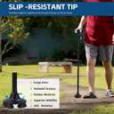 Ready Walker Cane, Cane for Men & Women, 3-in-1 Folding Cane with Alarm and Light, Adjustable, Free Standing, Collapsible Walking Stick for Seniors Balance with a Second Handle, for 5'8" - 6'3"