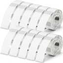 1600 Pcs Label Tapes 12 x 40 mm Laminated Stickers Replacement Compatible with D30 Portable Thermal Label Paper Printer Tapes Refill for Office 160 Pcs/roll (Clear)