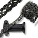 PEARLY JUN 5 Yards Rhinestone Trim Chain Black Rhinestone Stringing DIY Jewelry Wedding Party Bracelets Craft Bridal Bouquets Embellishment Accessories
