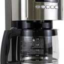 Kenmore Drip Coffee Maker - 12 Cup Programmable Cafe Machine With Glass Pot, Regular & Bold Brew, Auto Shut Off Large Water Reservoir, Reusable Filter, Kitchen Appliances For Cafeteria Barista, Black
