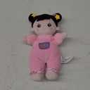 OUOZZZ 10" Soft Baby Doll for Girls - First Baby Doll Plush Rag Doll Sleeping Cuddle Buddy Pink Straps Black Hair Asian Doll Toy for Kids (B-bandeau Pants)