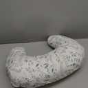 Boppy Nursing Pillow - Ergonomic Bottle & Breastfeeding Pillow with High, Firm, Large Area, Water-Repellent Cushion with Washable Cover; Baby Safety Alliance Verified - Gray Gentle Leaves