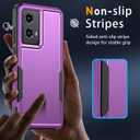 Vinve for Moto G 5G 2024 Case with HD Screen Protector, Military-Grade Shockproof & Dual-Layer Protection, Anti-Slip Grip Design Phone Case, Purple