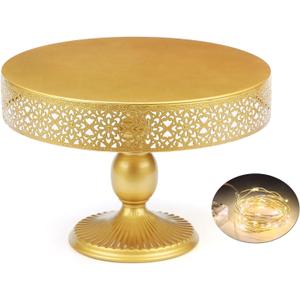 12 Inch Cake Stand Round Cupcake Stands Metal Dessert Display Cake Stands, Gold