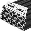 10PCS 39.4inch 2020 Aluminum Extrusion,T Slot Extruded Aluminum Rail, European Standard Anodized Black Linear Rail, for 3D Printer Laser Engraving Machine CNC Workbench DIY (1000MM, 10)