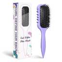 2 x Curl Defining Brush  Curly Hair Brush for Wet or Dry Use  Detangles Knots, Reduces Frizz  Styling Tool for All Hair Types, Unisex(Purple)