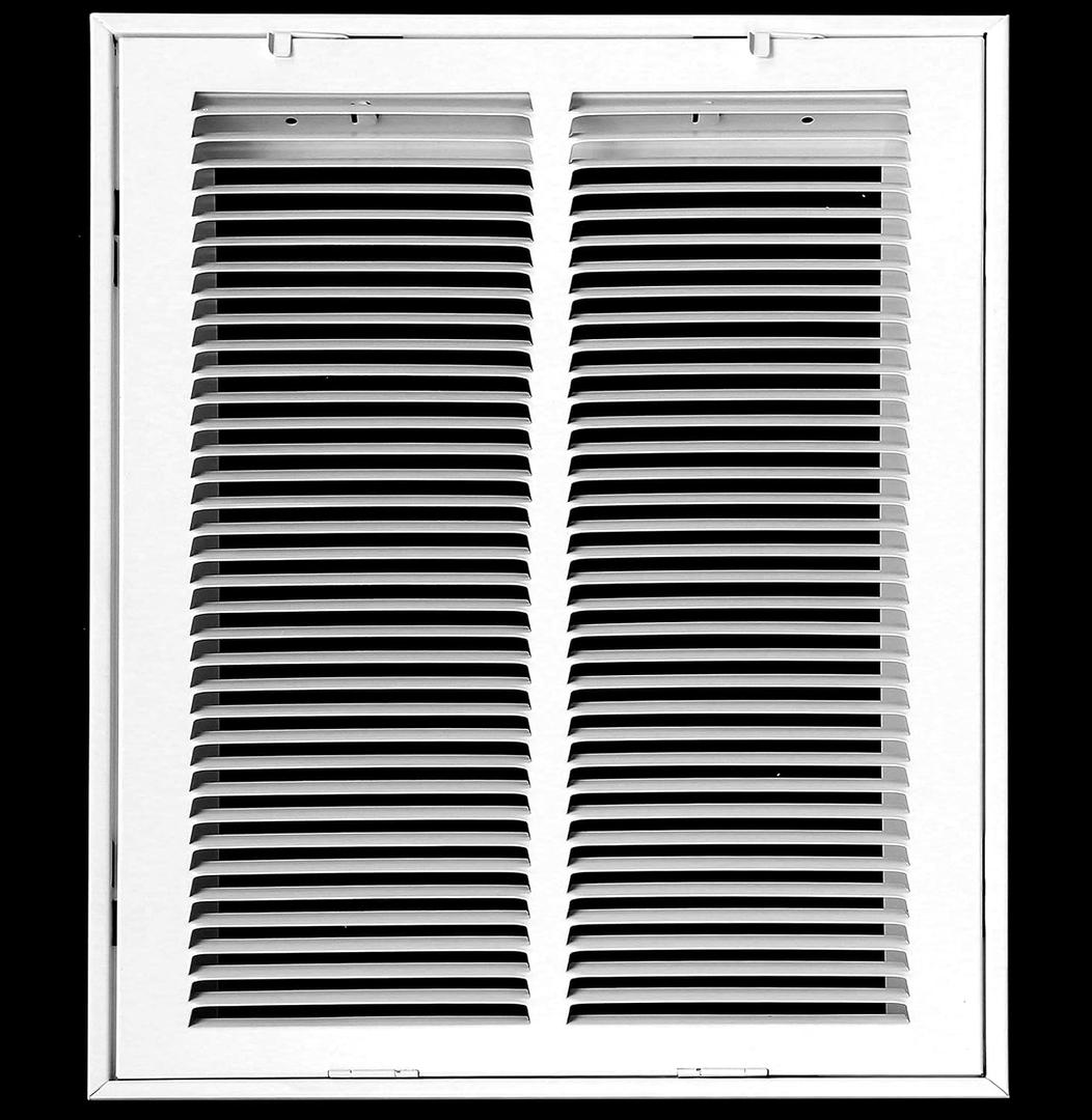 HVAC Premium 12 x 18 Duct Opening Steel Return Air Filter Grille, for 1-inch Filter, Removable Door, Flat Stamped HVAC Vent Cover Grille, Outer Dimensions 14.5 x 20.5