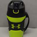 Under Armour Half Gallon Water Bottle Insulated, 64oz Insulated Water Bottle with Handle, Fence Hook, Leak Resistant, for Baseball, Football & More - Hi Vis Yellow/Black