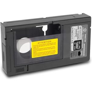 OAWMWAOA Motorized VHS-C Cassette Adapter, Compatible 12mm SVHS VHS-C to VHS, VHSC Ideal for VCR Player, Video Cassette Player and VHS to Digital Converting with 1 pcs Lens Clean Cloth