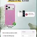 Compatible with iPhone 17 Pro Case, with Aesthetics Striped Design Case for Women Girl, Cute Fashion Simple Soft TPU Slim Protection Phone Case for iPhone 17 Pro 6.3'' - Hot Pink