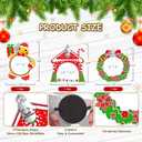 MGparty 3 Pack Christmas Picture Frame Ornaments Xmas Metal Hanging Photo Frame with Pendants 2025 Holiday Keepsake Gifts Christmas Tree Decorations