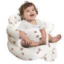 Inflatable Baby Seat for Babies 3-36 Months, Baby Chair with Fence & Built in Air Pump, Blow Up Floor Baby Seat with Back Support, Inflatable Baby Chair Sit Me Up for Home, Travel (Bear)