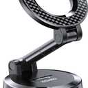 Vacuum Magnetic Car Phone Holder, 360Adjustable, Compatible with iPhone 12-17 Series & Dashboard Mount & Tesla, 80+LBS Strong Suction Cup Phone Holders for Your Car, MagSafe-Compatible (Carbon Fiber)