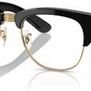 Ray-Ban Unisex Sunglasses Black On Gold Frame, Clear/Blue Lenses, 50MM (Black)