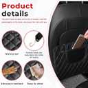 2 PCS Car Kick Mats, Leather Back Seat Protector with Storage Bag, Waterproof Automotive Backseat Cover Pad Prevent Kids Dirt Mud and Scratch, Interior Car Accessories(Black & Black)