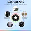 Geeetech PETG Filament 1.75mm, 1 KG (2.2lbs) Spool 3D Printer Filament, High-Toughness, 0.02mm Accuracy, Neatly Wound & Moistureproof, Non-Clogging Non-Stringing, Fits Most FDM Printers, Gray
