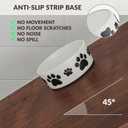 Ceramic Dog Bowls for Small Size Dog - 5'' Round 2 Tall Dog Food Bowl & Water Bowl Set of 2 - Small Dog Bowls with Anti-Slip Rings - 2 Cups Food and Water Bowls for Dogs and Cats