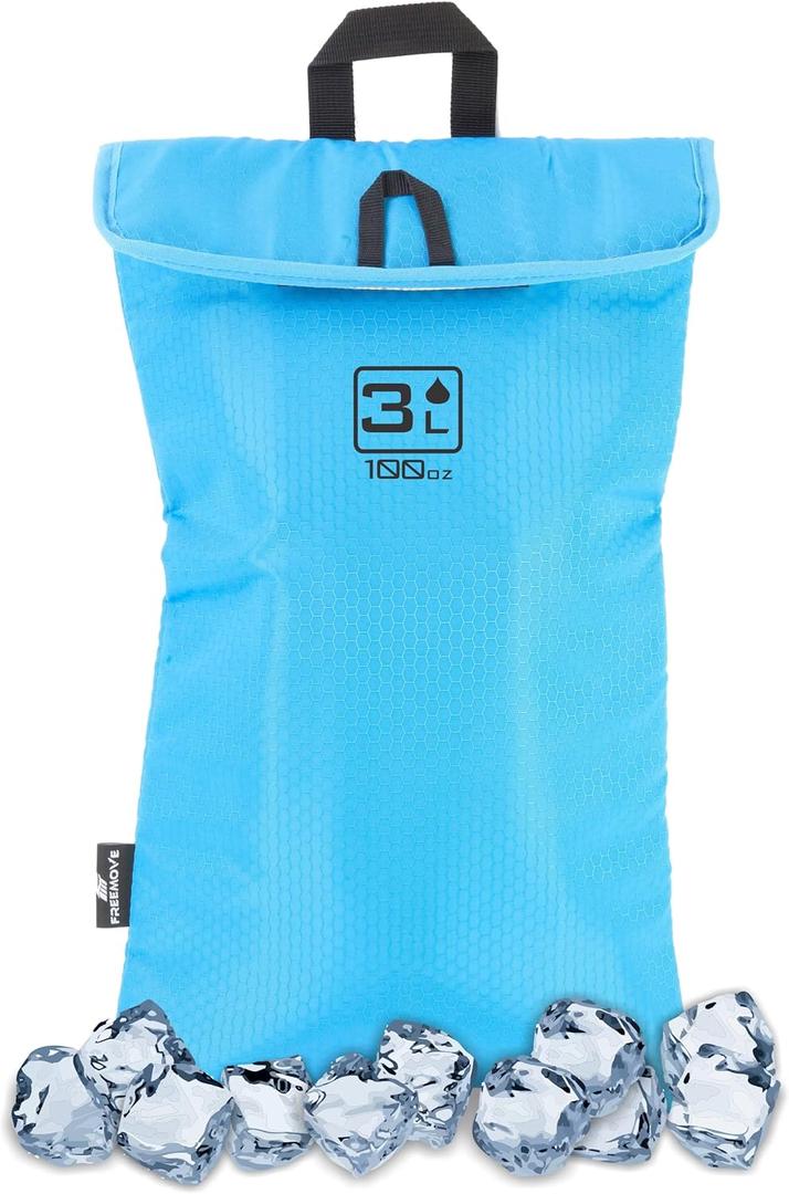 Protective Cooler Bag for 2L or 3L Hydration Water Bladder Pack > Keeps Water Cool & Protects Bladders > Thermally Insulated, Water Resistant > Ideal As a Backpack Cooler - Bladder is NOT Included (3L Sky Blue)