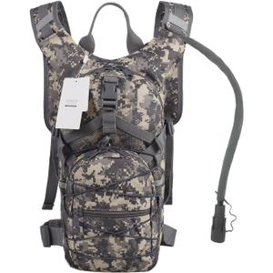 Hydration Backpack with 3L Water Bladder for Hiking and Climbing (Acu Camo)