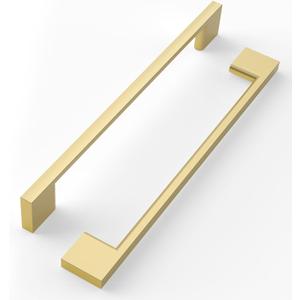 FILTA 10 Pack 7.5 Inch(192mm) Hole Centers Gold Cabinet Pulls,Stylish Kitchen Cabinet Handles Zinc Alloy Gold Cabinet Hardware for Cabinets Cupboard Handles Drawer Pulls